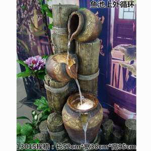 Courtyard Artificial Mountain and Fountain Fish Pond Waterscape Home Humidifier Living Room Balcony Craft Bonsai Decoration Ornaments