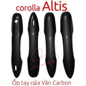 Ốp tay nắm hõm cửa CARBON xe Toyota Altis 2020 - NAY Vân CARBON cao cấp