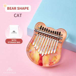 10/17/21 Key Crystal Kalimba Whale/Deer/Cat Acrylic Cute Music Instrument Gift for Kids Adult Beginners Transparent Thumb Piano Finger Piano