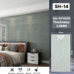 10PCS 3D wallpaperMarble Stickers PVC Self Adhesive home decoration waterproof 30x60cm