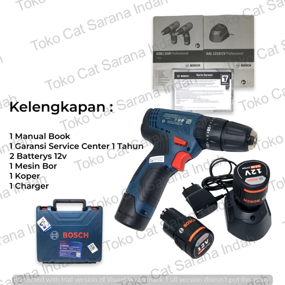 BOSCH GSB 120-Li CORDLESS IMPACT DRILL 12V BATTERY BOR CAS LISTRIK