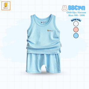 Đồ bộ cho bé trai BABIBOO vải viscose sợi gỗ cho mềm mại thấm hút (3-12kg) BBC141