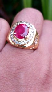 CINCIN BATU PERMATA RUBY CORONDUM SUPER EKSKLUSIF◇MEWAH NAN ELEGANT