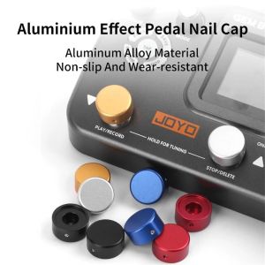 NCUMBE ปุ่มป้องกันหน้าจอ ฝาครอบคันเหยียบ อะลูมิเนียมอัลลอยด์ ฝาปิดเล็บเท้า ปุ่มสวิทช์ผลกระทบ อุปกรณ์เสริมกีตาร์ ฝาครอบป้องกันสำหรับรถ ที่วางเท้า กีตาร์ไฟฟ้ากีตาร์ไฟฟ้า