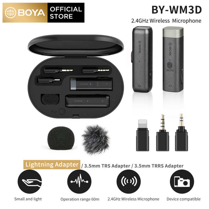 BOYA BY WM3 BY WM3D BY WM3U Tiny 2.4GHZ Lavalier Wireless