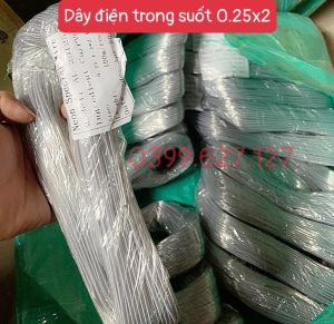 Dây Điện Trong Suốt 2 Lõi Cuộn 100 Mét 0.25x2 0.5x2 1.0x2 Dây Điện Trong Suốt Dây Điện Neon Dây điện trang trí