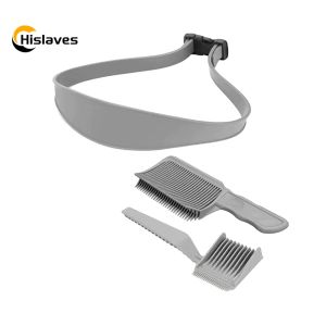 Hislaves 3Pcs/Set Hair Cutting Comb with Silicone Neckline Shaving Template Barber Fade Comb Professional Men Haircut Hairdressing Styling Blending Comb