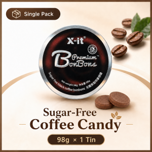 【SG Stock】X-it Sugar-Free Coffee Bonbons 98g Arabica Hard Candy No Aspartame Portable Snack Rich Coffee Aroma On-the-Go