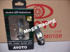 Ayoto 1 Buah Lampu Motor LED M2B H6 Hi/Lo 8W+8W AC DC PNP