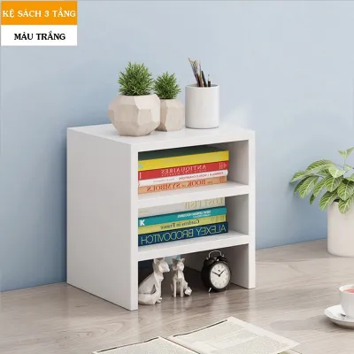 Kệ sách 3 tầng giúp bạn dọn dẹp gọn gàng không gian học tập và làm việc kích thước 26x16x28cm