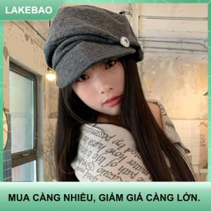 【LAKEBAO】 Mũ beret đám mây văn học phong cách retro cho nữ mũ họa sĩ thanh lịch nhỏ gọn tôn dáng mặt đa năng thường ngày đi du lịch màu trơn thích hợp mùa thu đông