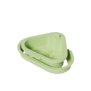 Household Large Filter Basket Kitchen Sink Food Storage Basket Triangle Drain Basket Sink Strainer Triangle Standing Drain Basket Hanging Strainer Basket