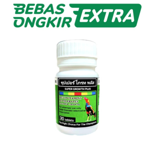 New SUPER GROWTH PLUS 30 TABLET (BESAR) - Penumbuh Bulu Ayam Mempercepat Proses Tumbuh Bulu