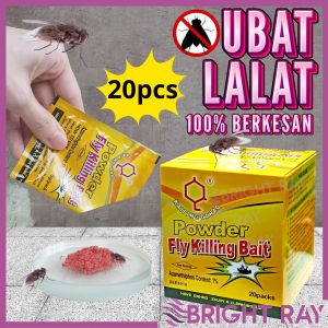 1BOX 20pcs Ubat Lalat Fly Bait Umpan Lalat 100% Berkesan Halau Lalat Hapus Lalat Fly Eliminator Powder 5g