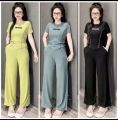 Set thun gân áo vạt bầu - màu trơn đơn giản siêu xinh - sản phẩm y hình. 