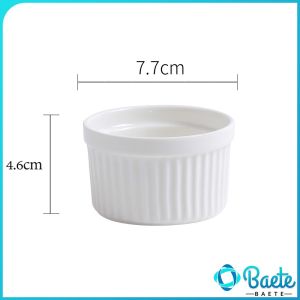 Baete Colorful Ceramic Striped Bowl for Baking Serving or Decorating: Small or Large Sizes
