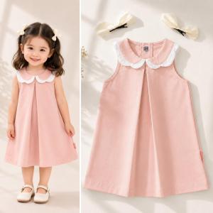 Dania Double Collar Dress - Dress Bayi & Anak Perempuan -