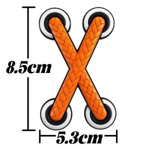 10 cái nhãn dán xe dây giày hình x Đề-can chống thấm nước Silicone 3D biểu tượng bên ngoài chống nắng chống mòn mái cửa ô tô