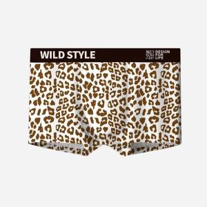 ZEEMIN MAIMENG Mens Ice Silk Underwear leopard Underpants Summer Cool Breathable BoxerShorts Leopard Pattern Mens Underwear Sport
