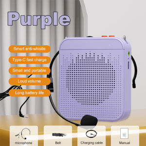 Portable Voice Wired Mic & Speaker Amplifier Bluetooth Speaker Microphone with Bluetooth FM Radio MP3 Recorder Function Speaker