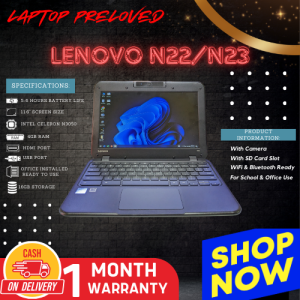 LENOVO N22/23 I INTEL CELERON N3060 | 4GB RAM | 11.6-Inch HD Screen | BUILT IN CAMERA | SD CARD SLOT PRELOVED