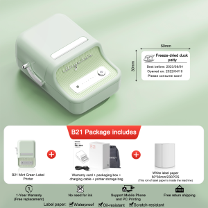 NIIMBOT B21 Label Printer Wireless Bluetooth Thermal Label Tape Roll Label Sticker Label Maker