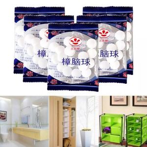New 20pcs/bag Natural Mothballs Anti-mold Moth Repellent Camphor Ball Pest Control Wardrobe Drawer