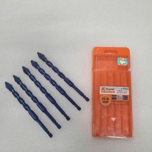 Phụ kiện đi kèm máy khoan -Bộ mũi khoan đa năng  sắt inox  12 ly Kapusi _XANH DÀI 150mm( 5 mũi/ 1 hộp)