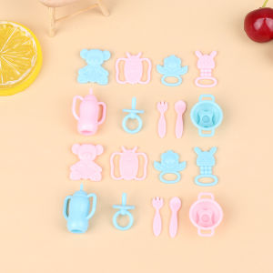 QUANSEN 9pcs set Mini Doll Pacifier Baby Tableware Set Play House Supplies Dummy Nipples For Dolls Kids Toy Baby Pacifier Accessories