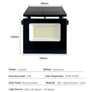 10000W Foldable Solar Light Outdoor Lighting RC IP65 Light Sensor Lampu Solar Outdoor Waterproof 180°