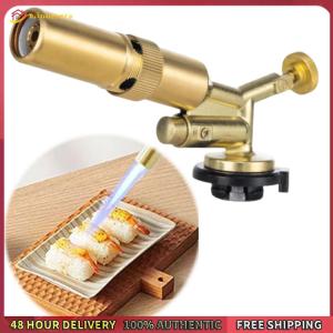 Winnereco Metal Welding Torch 1300 Degrees Portable Gas Torch Adjustable Flame Flame Butane Torch Flame Butane Burner Kitchen Supplies