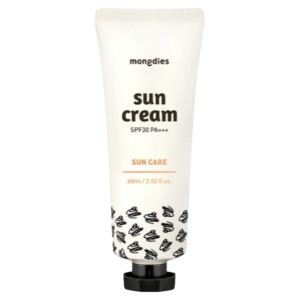 Mongdies Sunscreen Sun Cream (60g) - SPF30 PA+++ - Korean Moms’ #1 Choice for Baby Kids & Family Skincare