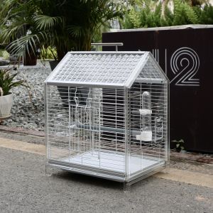 Bird Trap Parrot Cage For Bird Birdcage Display Pet Cage Bird Cage Budgie Cage Birdcage High-Permeability Side Panel Splash-Proof Acrylic Outer Band 鸟笼子