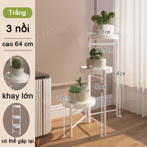 【Kệ để hoa 3 chậu loại phân tầng】Giá đỡ hoa trong nhà Giá đỡ hoa ban công bằng sắt rèn Nội thất phòng khách giá đỡ hoa Giá Đỡ Chậu Hoa Bằng Gỗ Tre Dùng Trang Trí Phòng Khách / Nhà Bếp / Văn Phòng giá đỡ chậu hoa