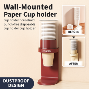 Household paper cup holder wallmounted disposable cup organizer