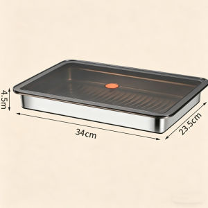 Stainless Steel Dumpling Freezer Box Food Partition Fridge Storage Box ness Preservation Container Kitchen Organizer
