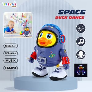 FR-M311 Mainan Anak Bebek Astronot Joget Robot Menari Ada Lampu + Musik / Dancing Robot Joget Space Duck Dance Kids / Mainan Bebek Luar Angkasa