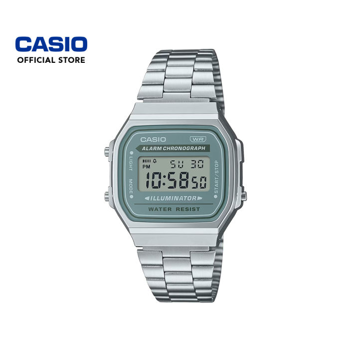 Casio Vintage A168WA-3AY Silver Stainless Steel Band Men Watch Women  Watch Lazada