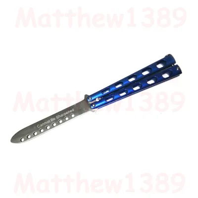 C34 Black Foldable Butterfly Blade training Practice Stainless Steel Balisong Style