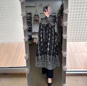 SETELAN MIDI KATUN DESTINA BUSUI / ONE SET MIDI ETNIK / SETELAN ETNIK BUNGA LONG