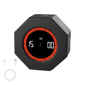 Quiet Study Timer with Flipping Activations Countdown Reminder Desktop Digital Timer ABS Texture Suitable for Classroom