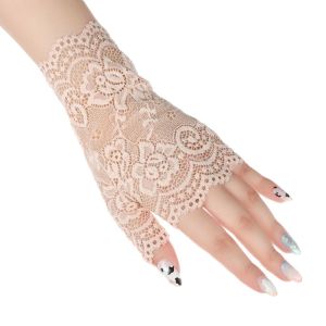 Spring Summer Dance Sunscreen Driving Gloves Fingerless Mittens Lace Gloves Short Gloves