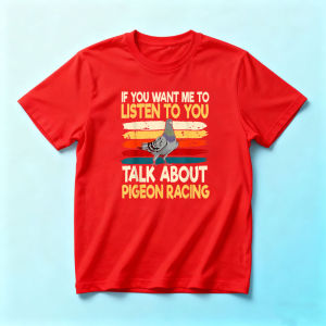 Hand Drawn Pigeon Hobby Art T Shirt Men Racing Pigeon Funny Statement Simple Cotton Trendy Casual Street Short Sleeve Tee