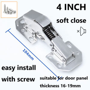 Premium Stainless Steel 90° Self-Closing Concealed Hinge for Cabinet Doors with Screws