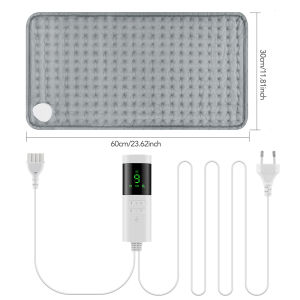 Electric Heating Pad for Back Waist Period Cramps Relief 9 Heat Levels 4 Timer Settings 30x60cm Soft Heated Pad for Shoulder Knee Legs Body Warmer Machine Washable Auto Shut Off