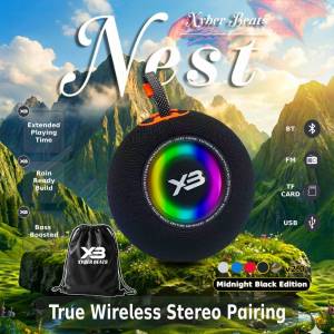 XB201 Nest True Wireless Stereo Pairing Urban Camo Edition with Extended Playing Time Rain Ready Build Bass Boosted