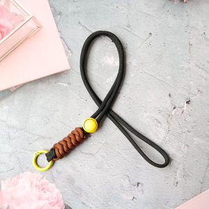IQANGEL สายรัดคอสั้นสร้างสรรค์สำหรับเคสโทรศัพท์และกุญแจเชือกโพลีเอสเตอร์ผ้าทอ