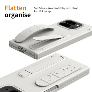 For Google Pixel 9 Pro Fold Swivel 180° Folding Wristband * Stand * Hinge 3-in-1 Full Lens Protection Drop Resistant Phone Case