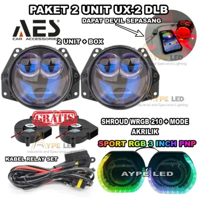 ORIGINAL BILED AES UX-2 DLB 75 WATT 3 INCHI BLUELENS PROJECTOR LENS PROJIE BILED AES DOUBLE LASER