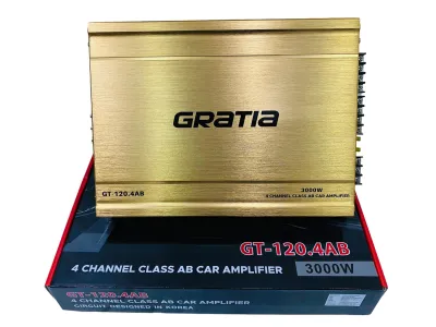พาเวอร์แอมป์ แอมป์ GRATIA GT-120.4 AB 4CH 3000W เสียงดีเสียงใส ระบบคลอสในตัว ปรับเสียงดีกว่ามาก ของใหม่